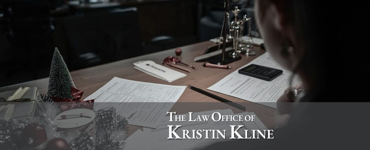 Attorney reviewing will and power of attorney documents in Houston office